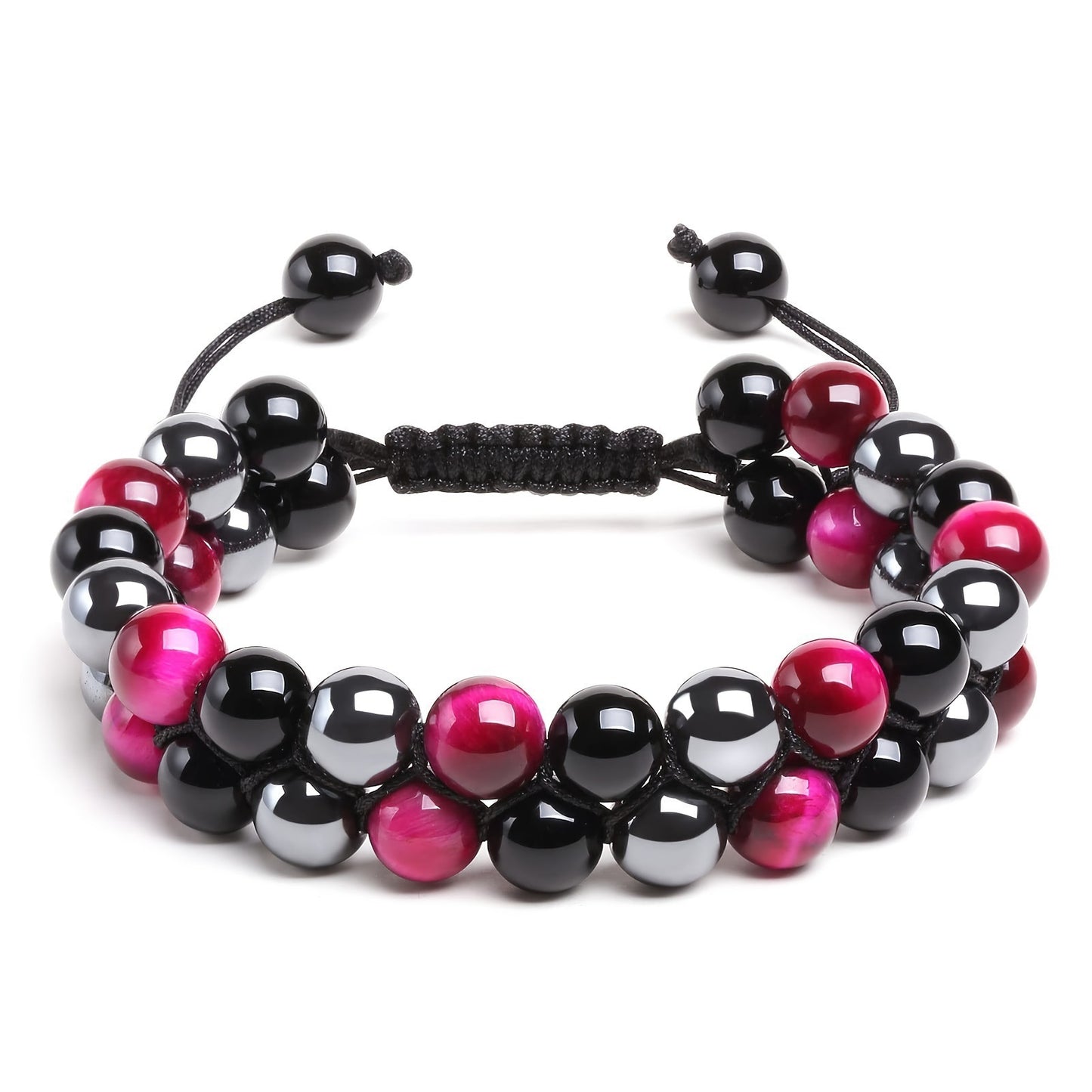 Unisex Animal Charm Alloy Bracelet with Natural Turquoise Agate and Crystal Stones