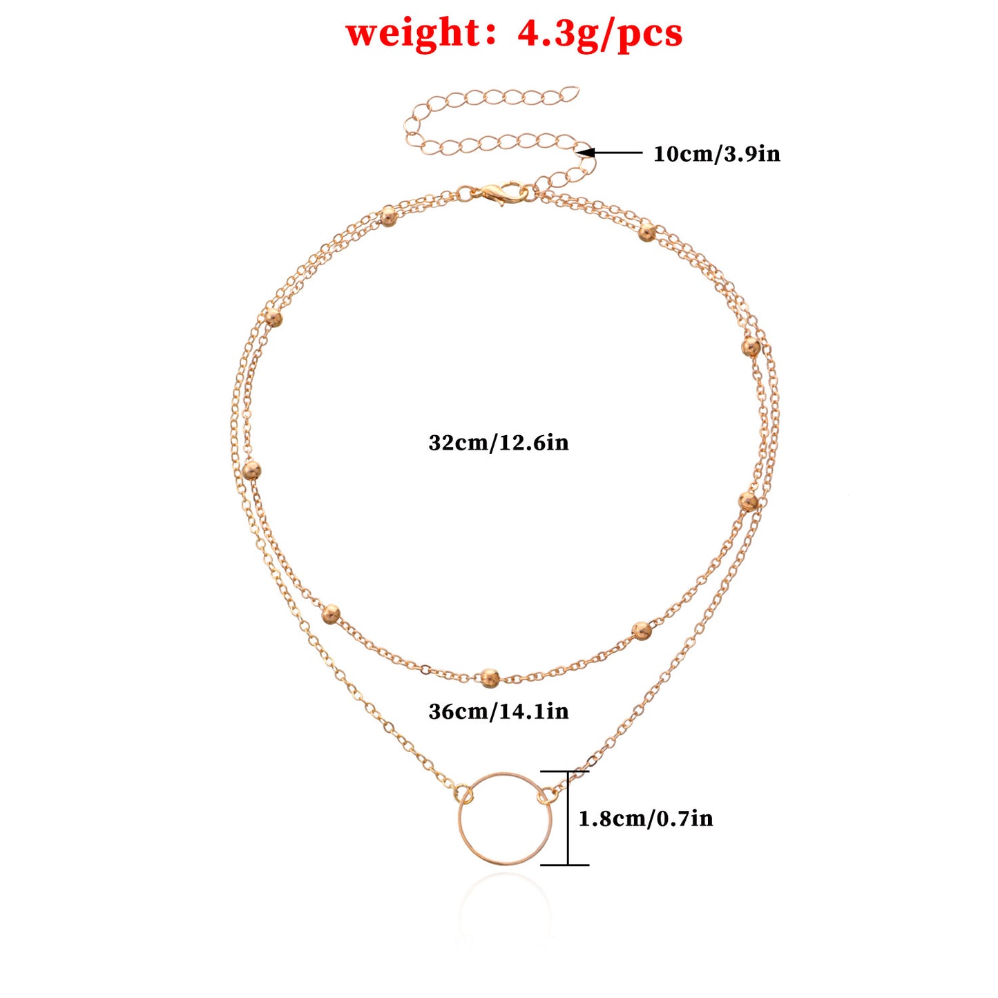 Minimalist Geometric Alloy Cross Chain Necklace for Women
