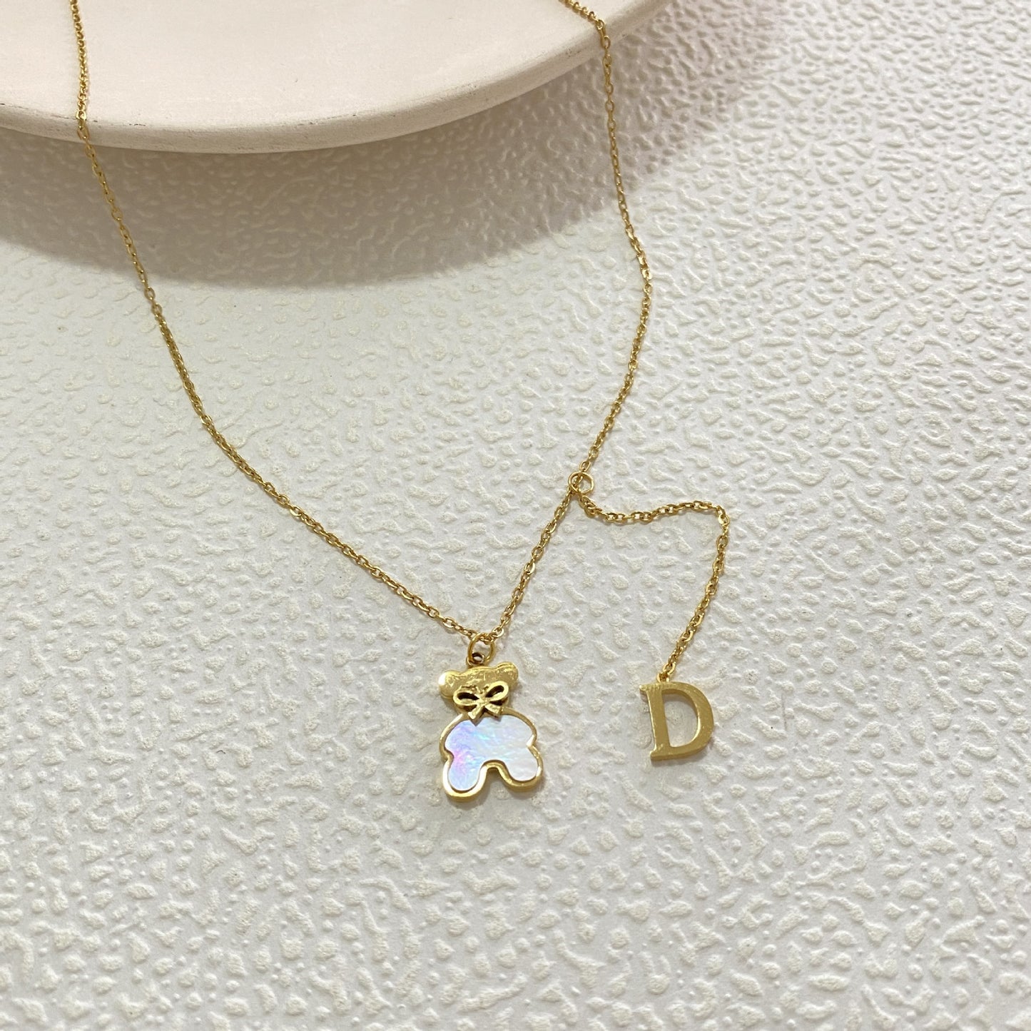 Cute Animal Gold Plated Titanium Steel Pendant Necklace for Unisex
