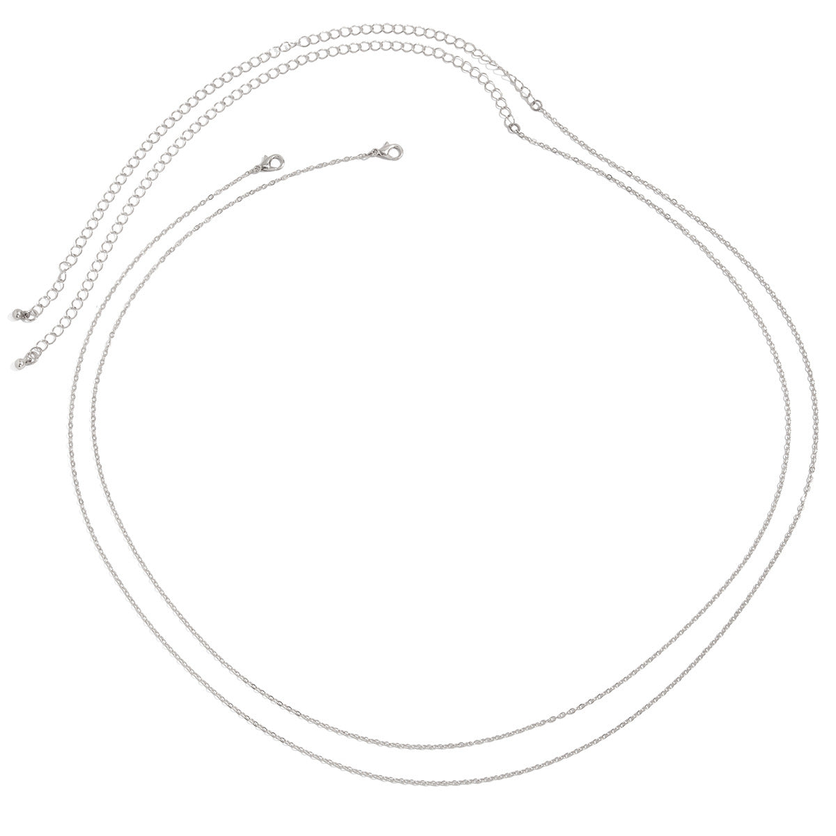 Minimalist Polished Iron Snake Chain Body Chain with Hollow Out Design for Women