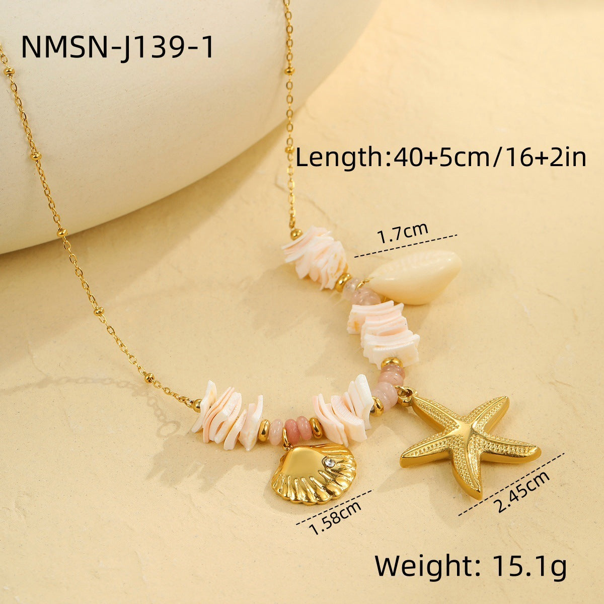 Minimalist Shell Design Stainless Steel Necklace for Women with Plated Finish and Natural Ocean-Inspired Aesthetic