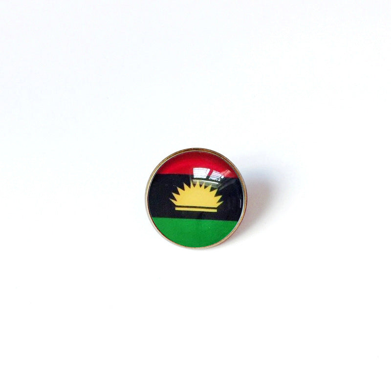 Pin de Solapa de Aleación Esmaltado Personalizado con Diseño de Bandera del Mundo para Hombres y Mujeres
