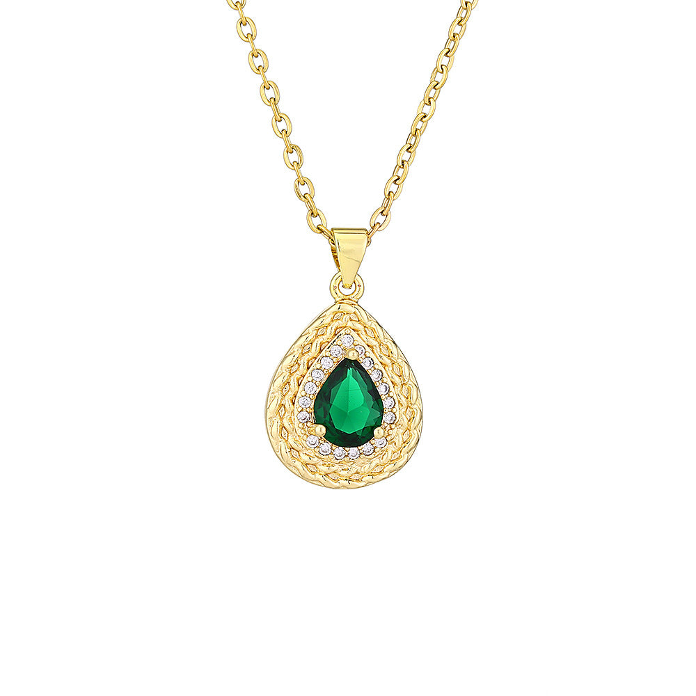 Collana con Pendente Geometrico Vintage da Donna in Rame con Finitura Placcata, Gioielli Eleganti Minimalisti
