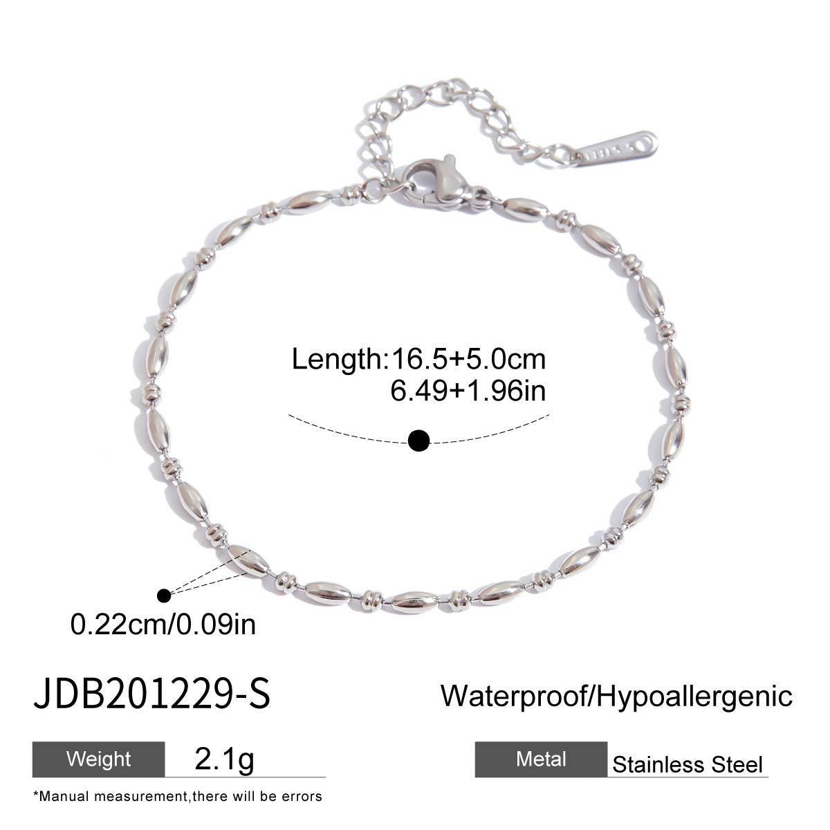 Bracciale placcato in acciaio inossidabile a motivi geometrici da donna con estetica minimalista di lusso