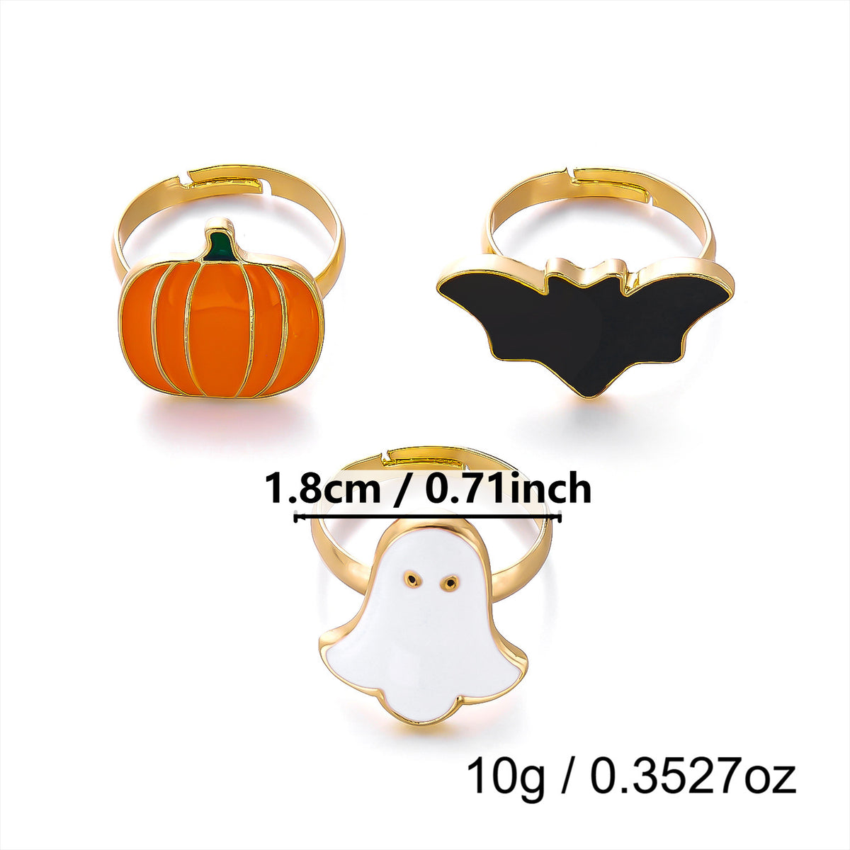 Gothic Cartoon Alloy Plated Necklace with Bat Pumpkin Ghost Charms for Women Halloween Party