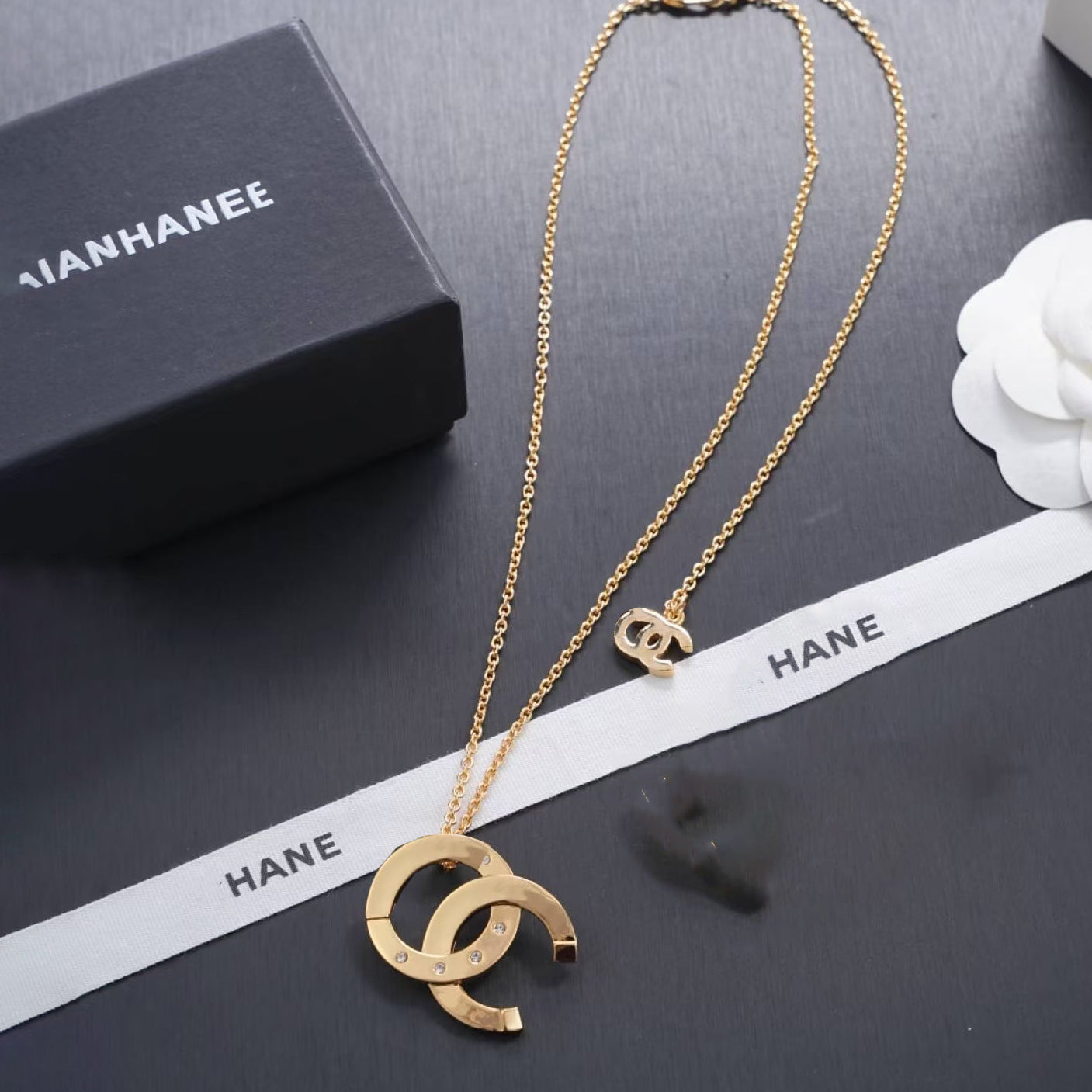 Sweet Gold Plated Brass Letter Necklace for Women
