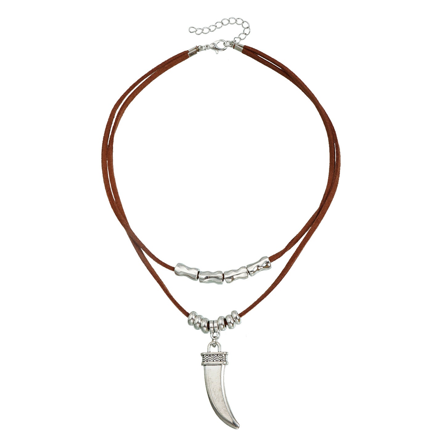 Heart Geometric Alloy Plated Pendant Necklace for Women