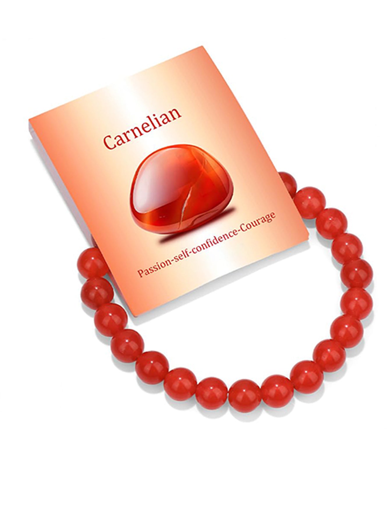 8mm Natural Crystal Beaded Stretch Bracelet Geometric Round Unisex Handmade Jewelry Set