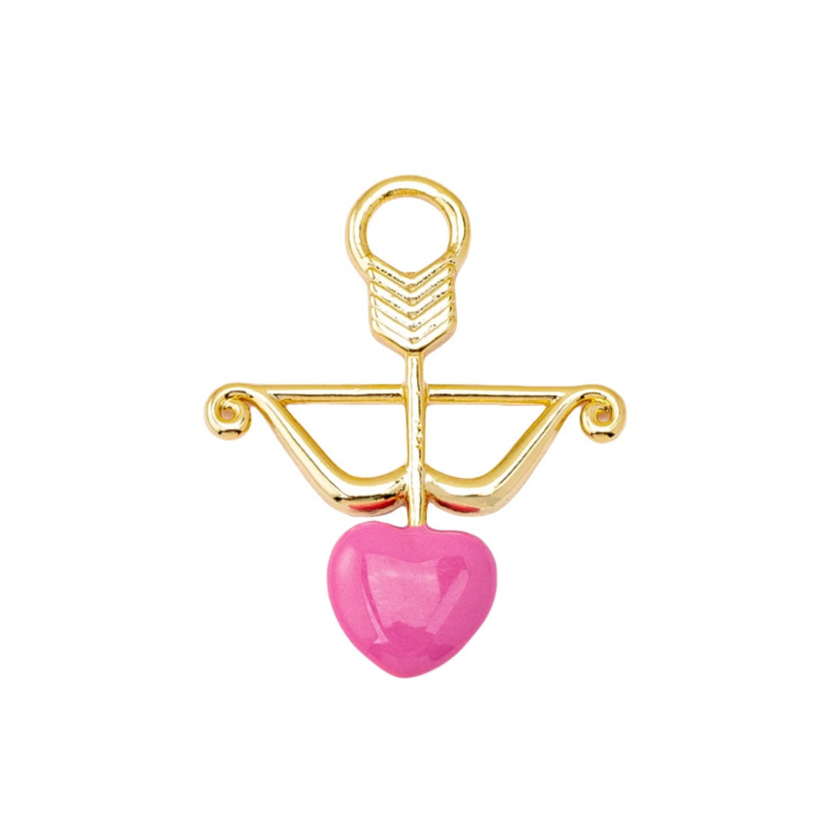 Vintage 18K Gold Plated Brass Drip Oil Cartoon Fruit Charm Bar for Women