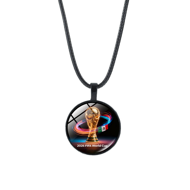 Vintage Sporty Geometric Alloy Plated Crystal Pendant Necklace Unisex