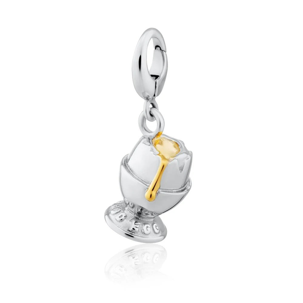 Vintage 18K Gold Plated Stainless Steel Floral Pendant Charm Bar for Women