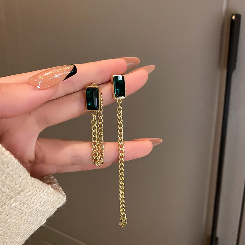 Orecchini Vintage in Resina con Forma a Diamante Geometrico, Corpo in Lega e Finitura Placcata Oro, Perni in Acciaio Inossidabile, Gioielli per Orecchie da Donna Minimalisti di Lusso