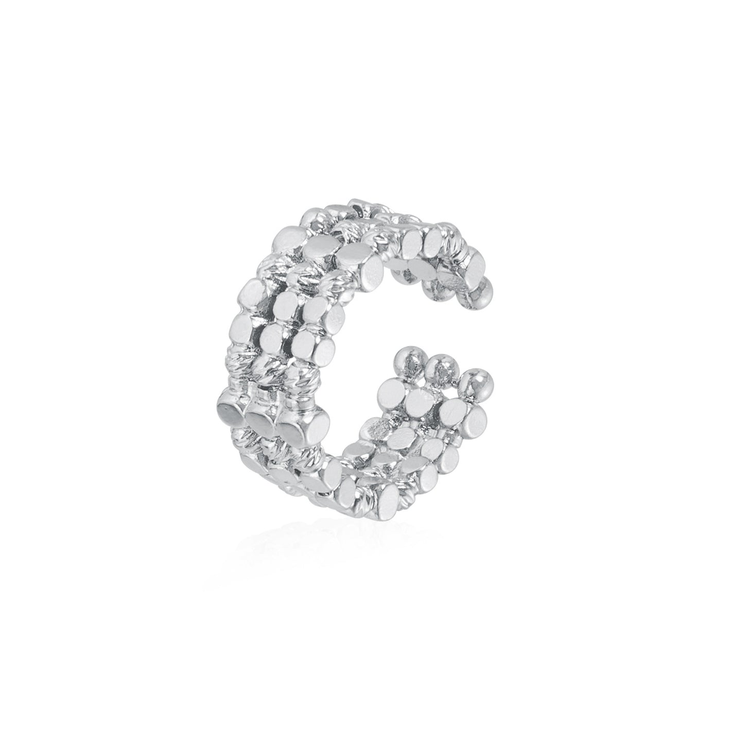 Minimalist Geometric Rhinestone Plated Alloy Adjustable Ring for Women