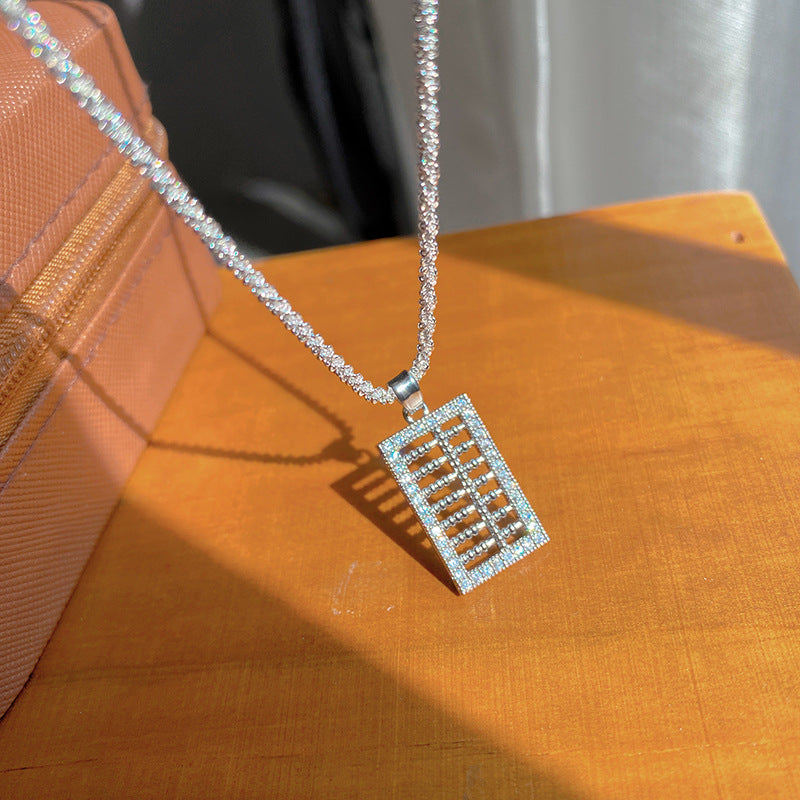 Sweet Sporty Animal Cubic Zirconia Pearl Pendant Titanium Steel Necklace for Unisex