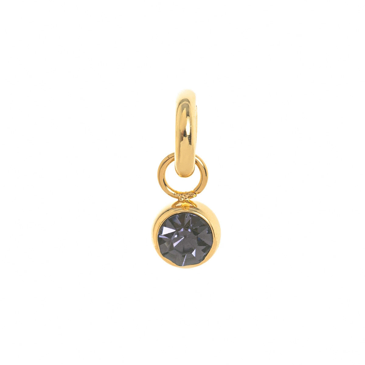 Vintage Geometric Stainless Steel 18K Gold Plated PVD DIY Charm Bar Necklace with 12 Birthstones