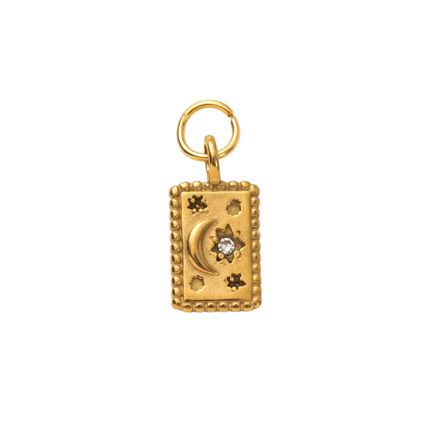 Vintage 18K Gold Plated Letter Stainless Steel Charm Bar Necklace