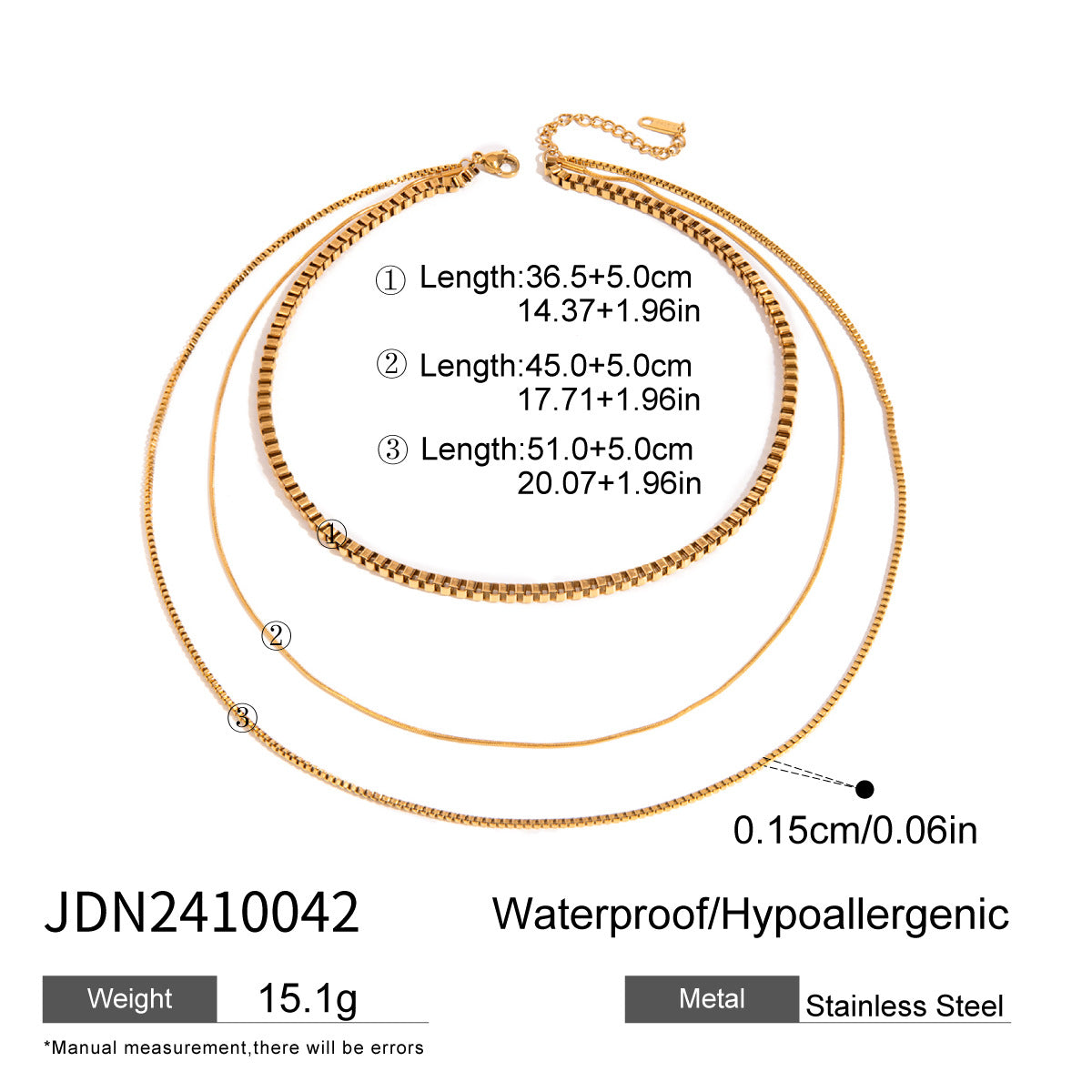 Collana da donna minimalista geometrica in acciaio al titanio placcato con dettagli sottili in acciaio inossidabile catena clavicola