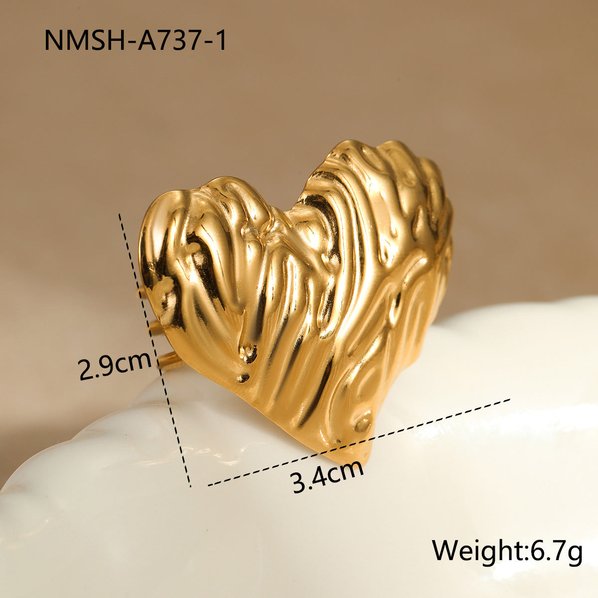 Anillo minimalista de acero de titanio con forma de lazo, incrustaciones de perlas simuladas y chapado en oro de 18 quilates para mujer