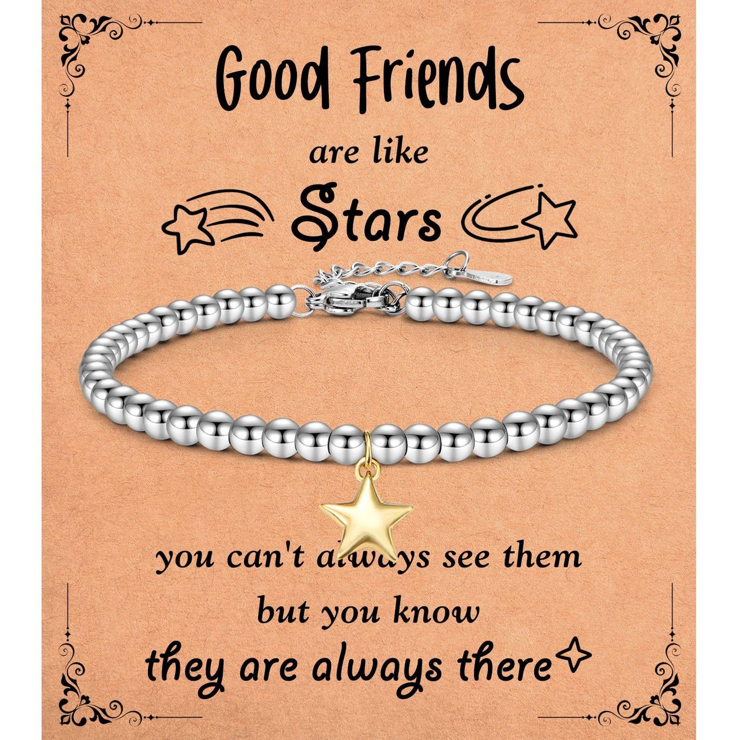 Fashion Elegant Geometric Round Plated Stainless Steel Bracelet for Women