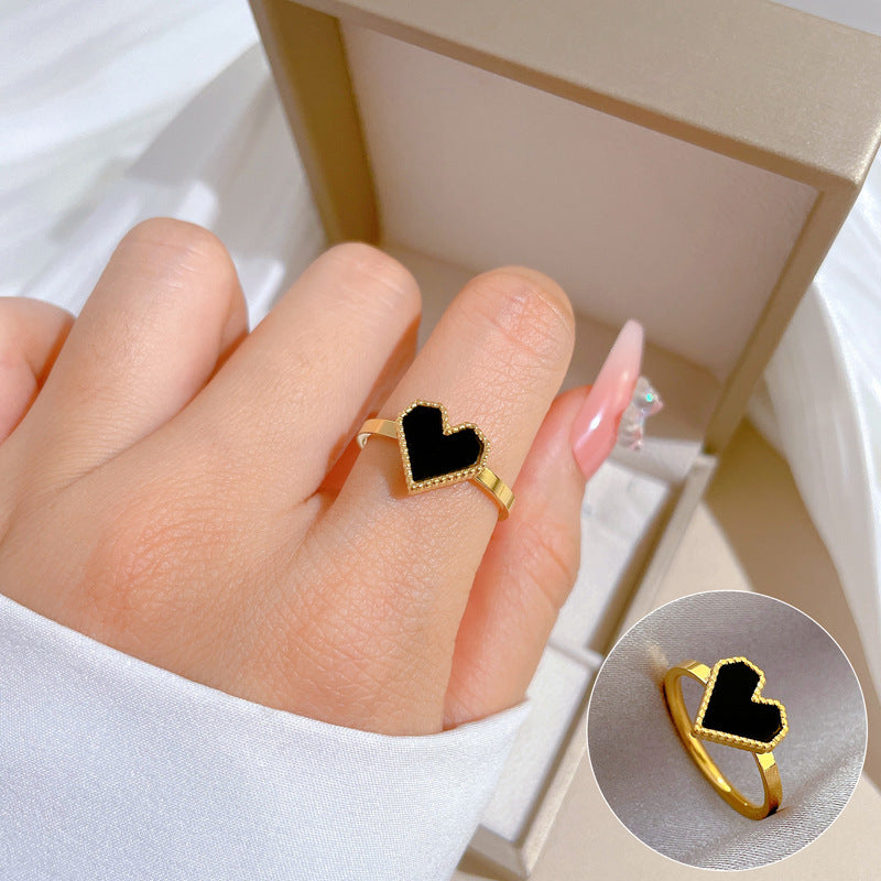 Minimalist Cool-Sweet Titanium Steel Crown Ring for Unisex