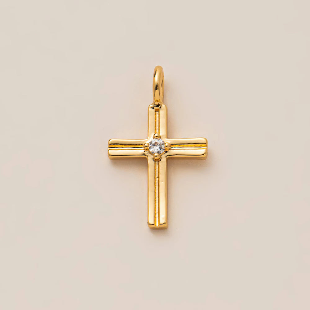 Minimalist Luxury 18K Gold Plated Brass Pendant Necklace with Coconut Tree and Fish Design for Unisex