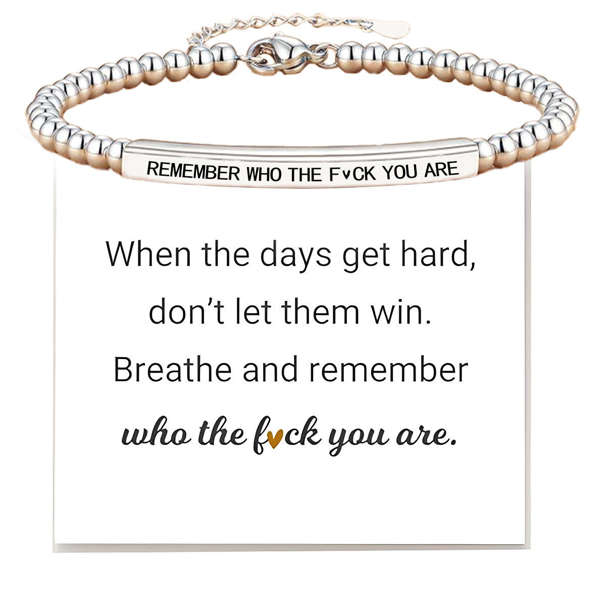 Minimalist Geometric Round Polished Stainless Steel Beaded Bracelet Adjustable Engraved for Unisex