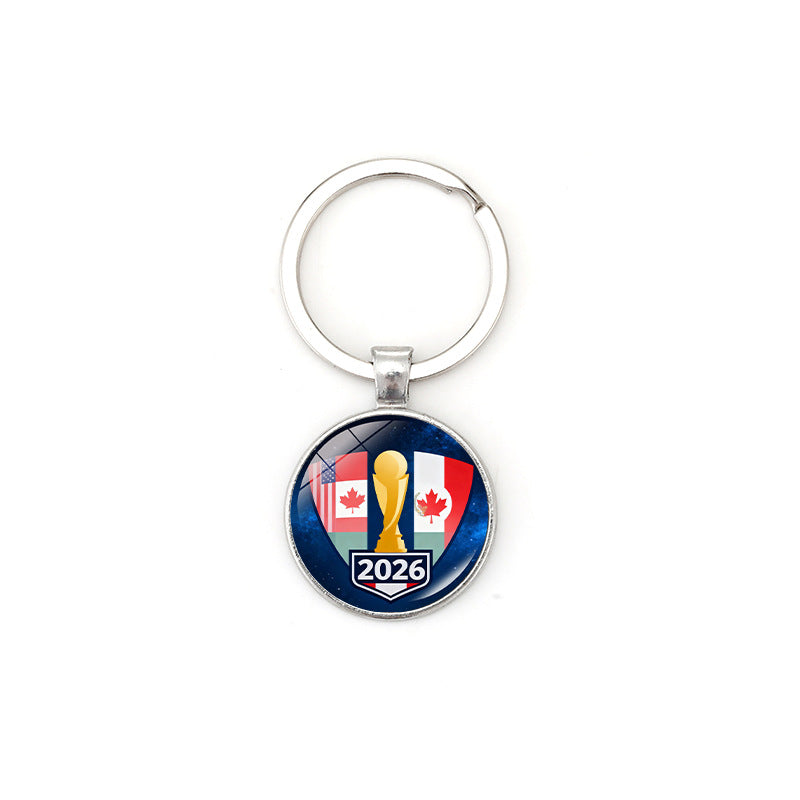 Alloy Keychain with Time Gem Pendant