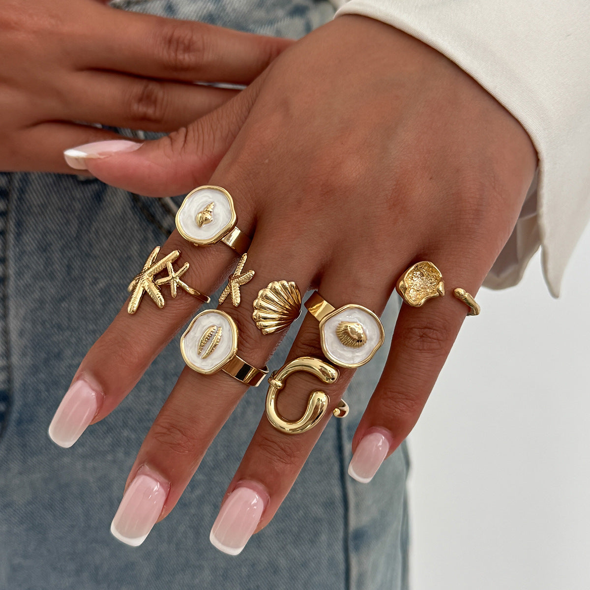 Sweet Drip Oil Plated Alloy Animal Shape Ring and Pendant Necklace Set for Women