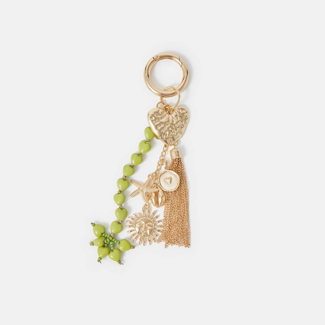 Vintage Minimalist Geometric Heart Teardrop Alloy Plated Bag Charm