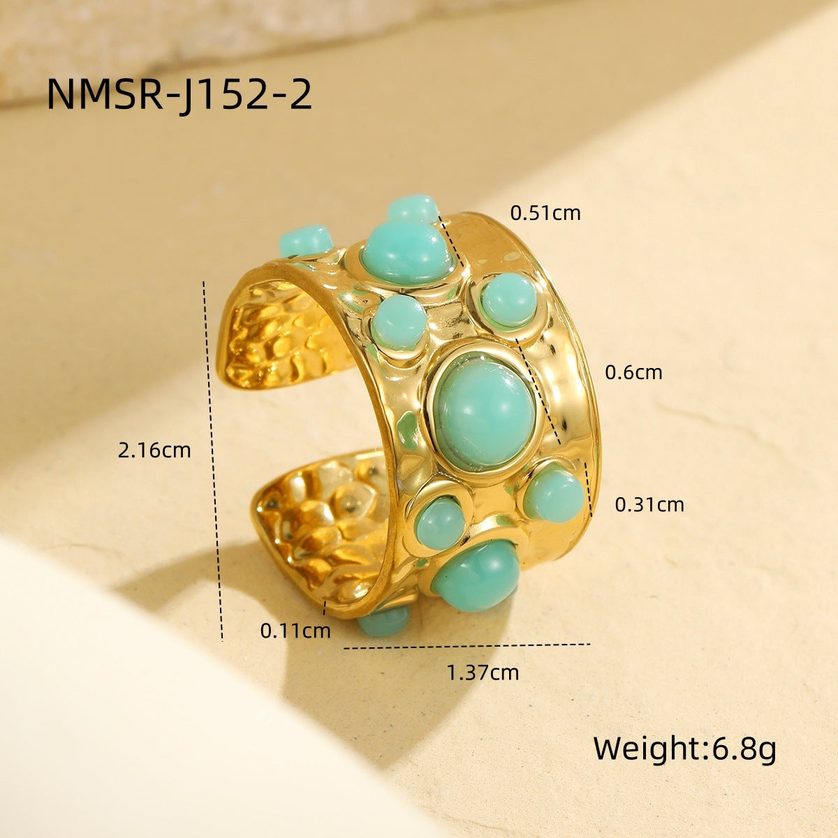 Anillo de acero inoxidable geométrico estilo palacio francés vintage con acabado chapado para mujer