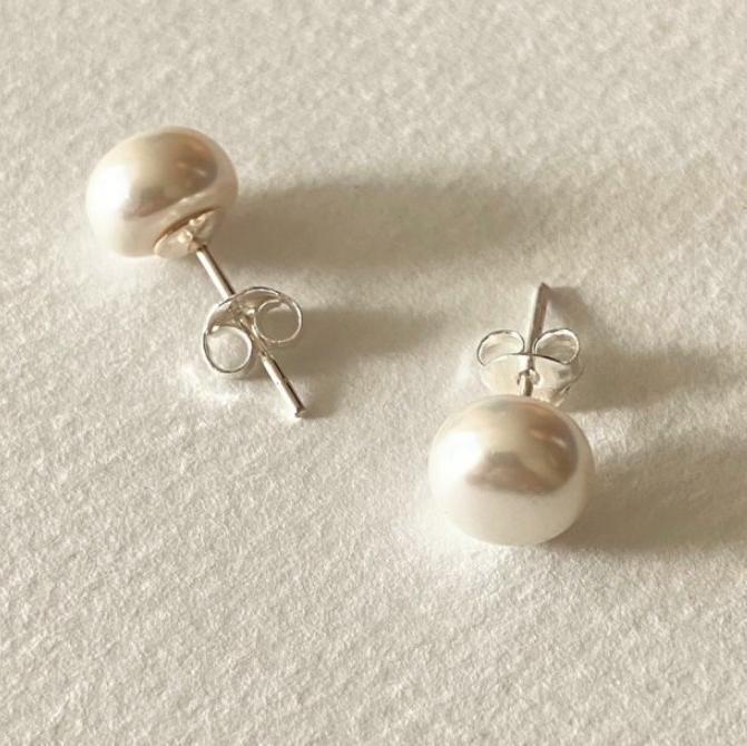 Sweet 925 Sterling Silver Teardrop Pearl Inlay Earrings