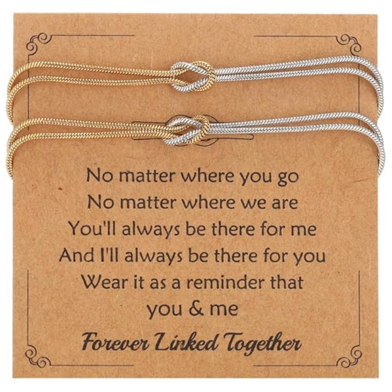 Minimalist Geometric Infinity Paperclip Chain Bracelet for Women