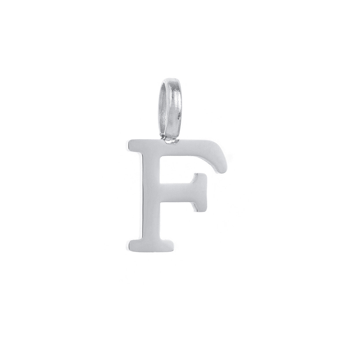 Minimalist Titanium Steel 18K Gold Plated PVD Letter Charm Bar