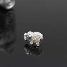 Plated Alloy Rhinestone Charm Bar