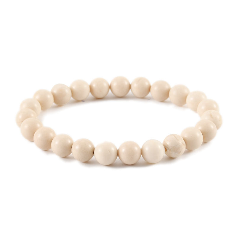 Geometric Natural Stone Agate Beaded Bracelet Unisex Handmade Jewelry
