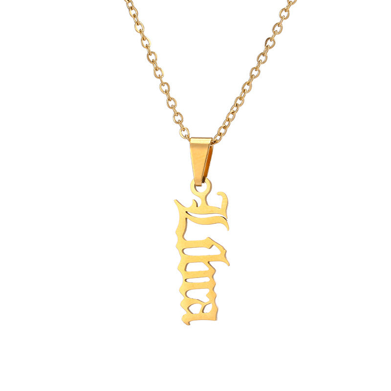 Zodiac-Themed Stainless Steel Pendant Necklace with Titanium Steel Charm and Electroplated Finish for Unisex Wear