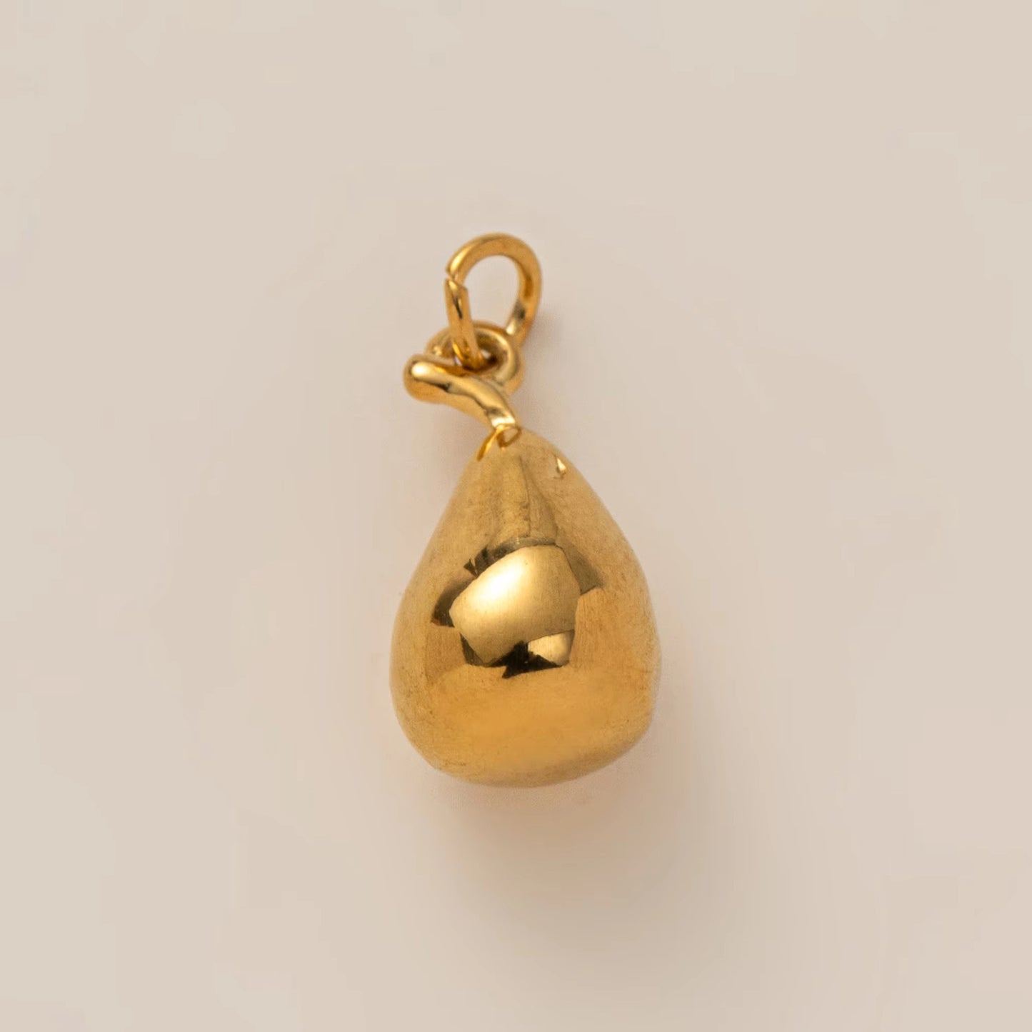 Vintage 18K Gold Plated Stainless Steel Geometric Floral Charm Bar