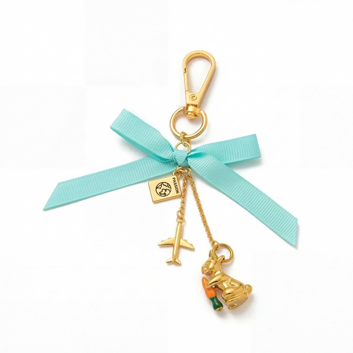 Minimalist Striped Brass Plated Animal Charm Bar