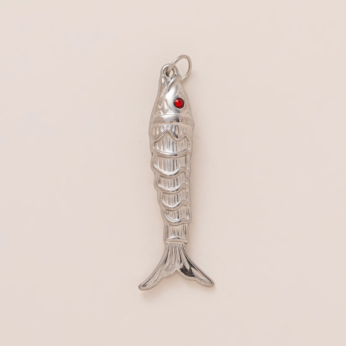 Vintage 18K Gold Plated Stainless Steel Marine Life DIY Charm Bar Pendant with Red Eye PVD Coating
