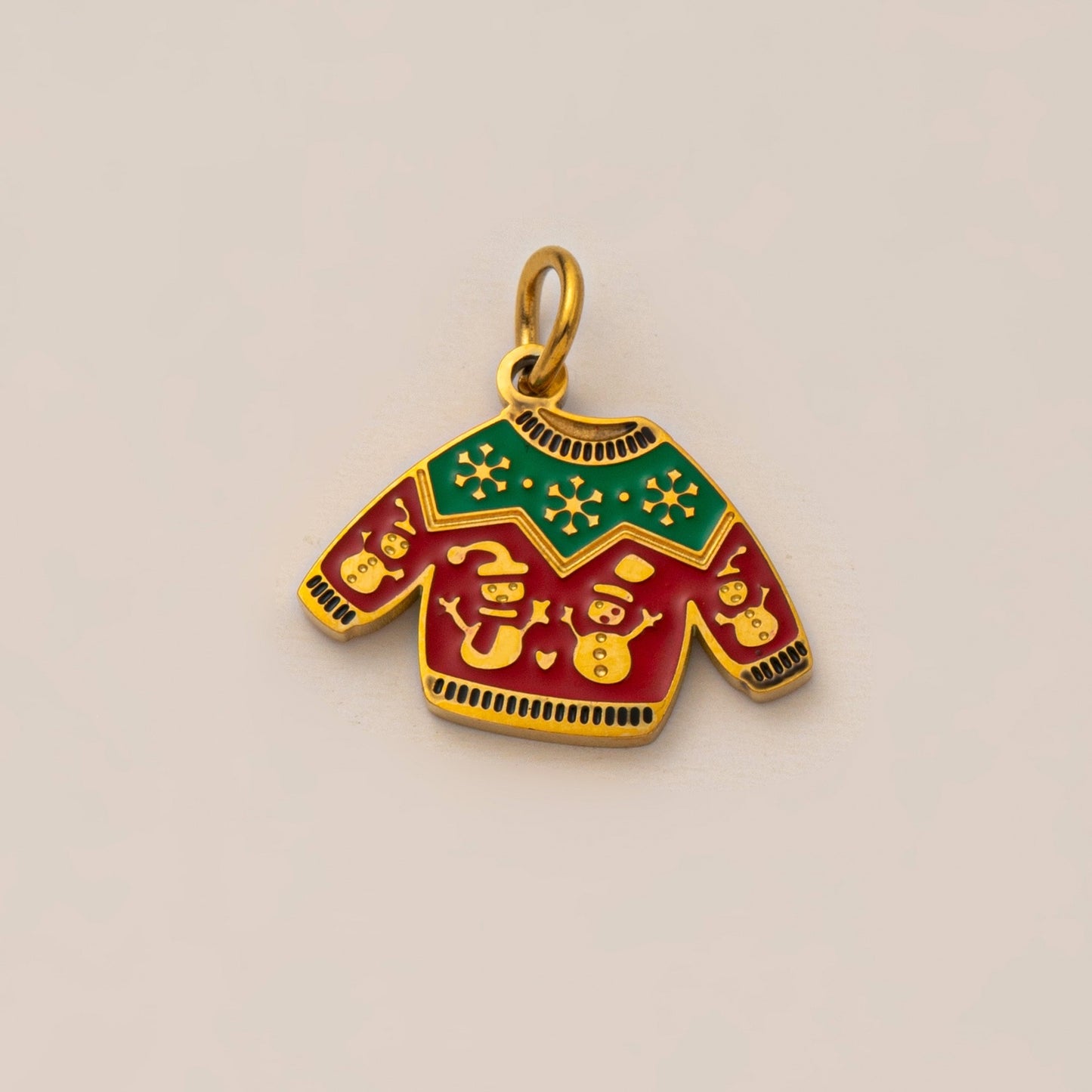 Cute Animal Christmas Tree Pendant Plated Brass Plant Charm Fashion Accessory