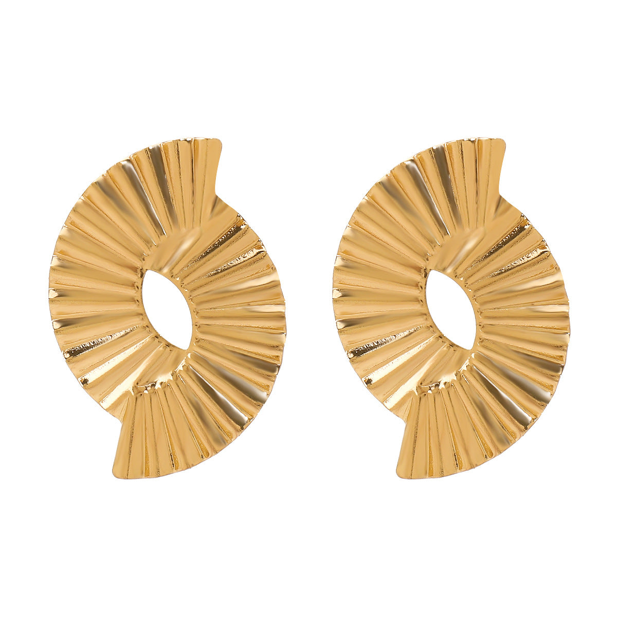 Orecchini geometrici vintage da donna, borchie in lega con finitura placcata, gioielli minimalisti per tutti i giorni