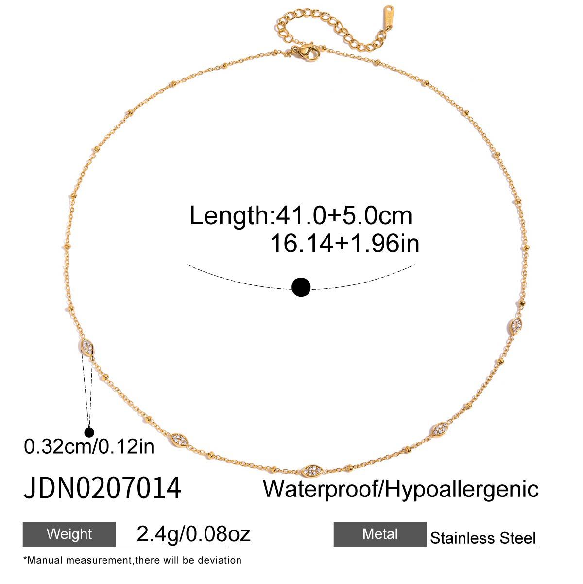 Collana con Ciondolo Geometrico Minimalista in Acciaio al Titanio Placcato per Donna