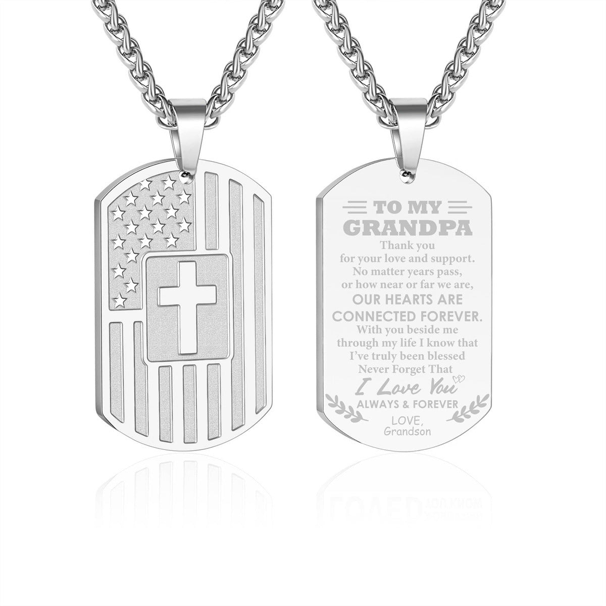 Collana con pendente a croce in acciaio inossidabile lucidato e acciaio al titanio con forma geometrica per uso quotidiano