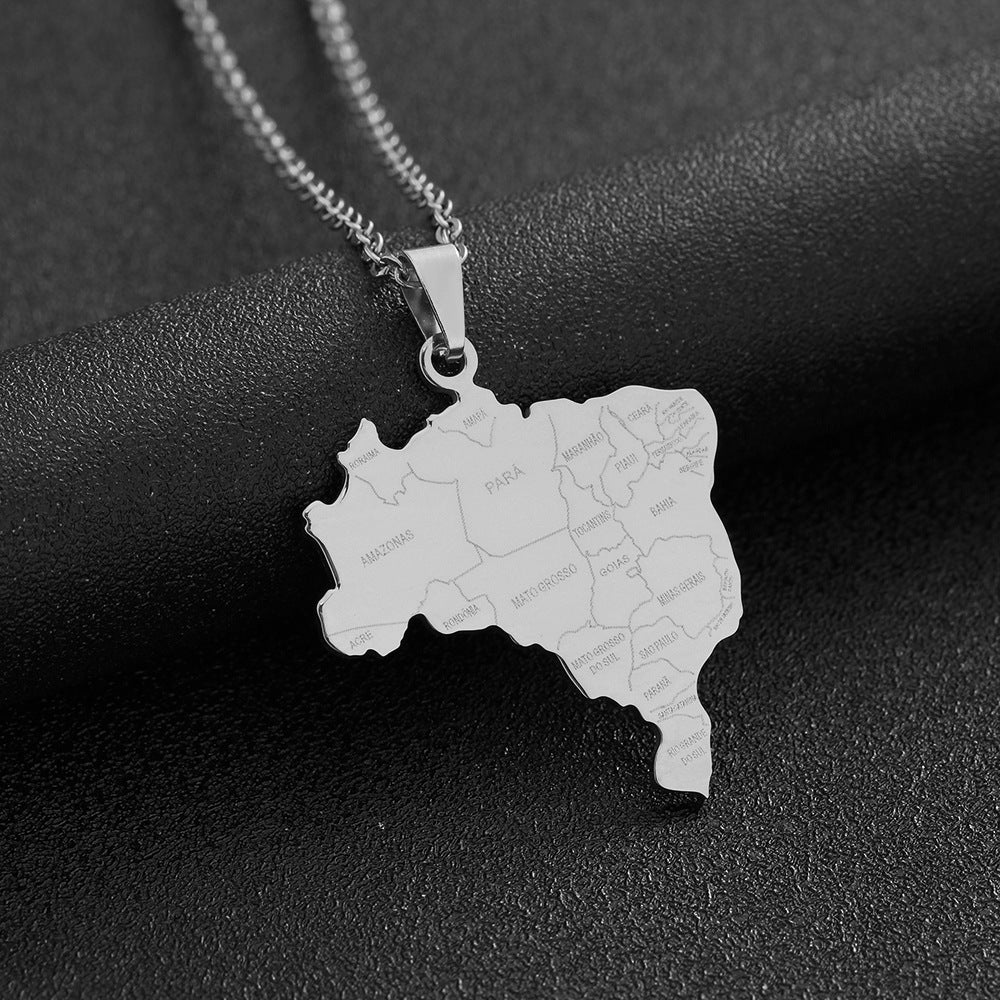 Collana con Ciondolo Geometrico Minimalista in Acciaio Inossidabile con Finitura Smaltata, Unisex