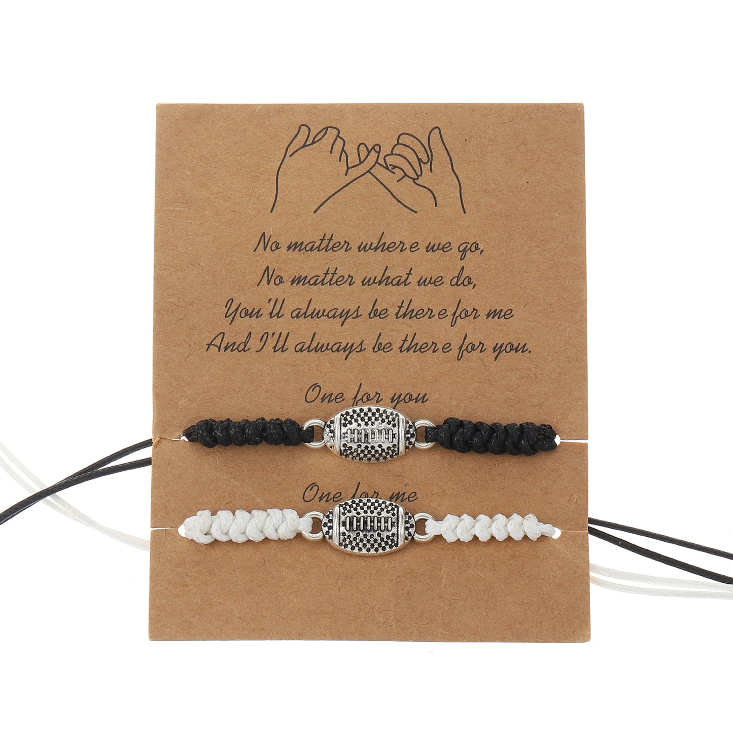 Black and White Contrast Geometric Round Alloy Plated Bracelet Set for Couples