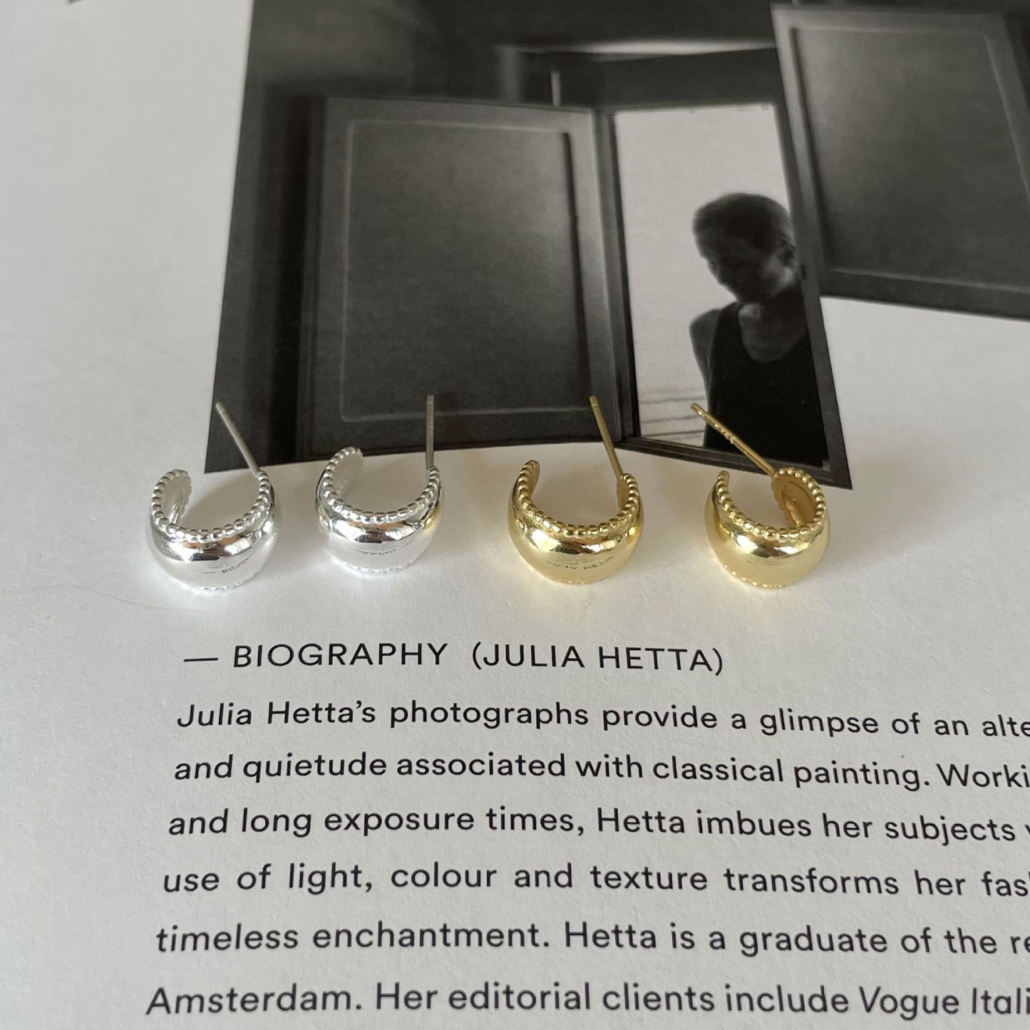 Minimalist Sweet 925 Sterling Silver Geometric Stud Earrings Gold Plated