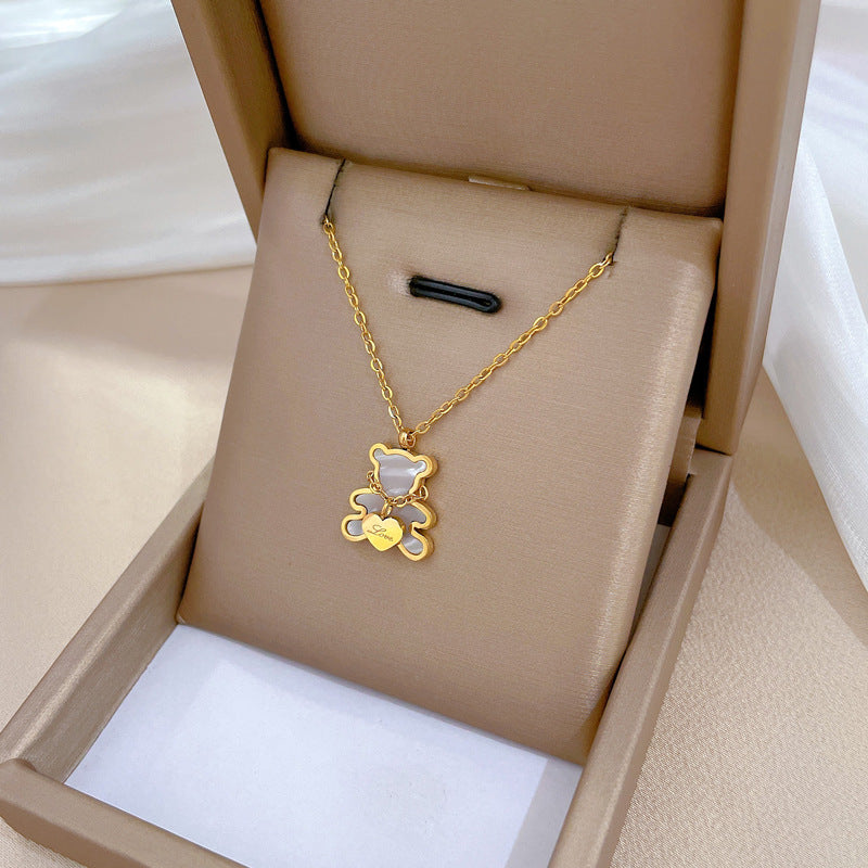 Collana in acciaio al titanio geometrica minimalista per unisex con catena irregolare