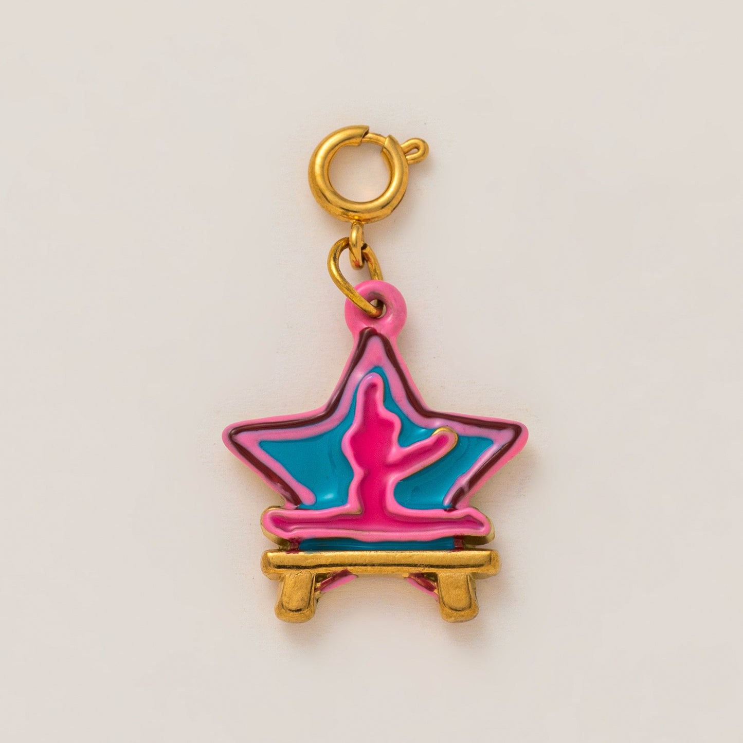 Vintage 18K Gold Plated Geometric Stainless Steel Pendant