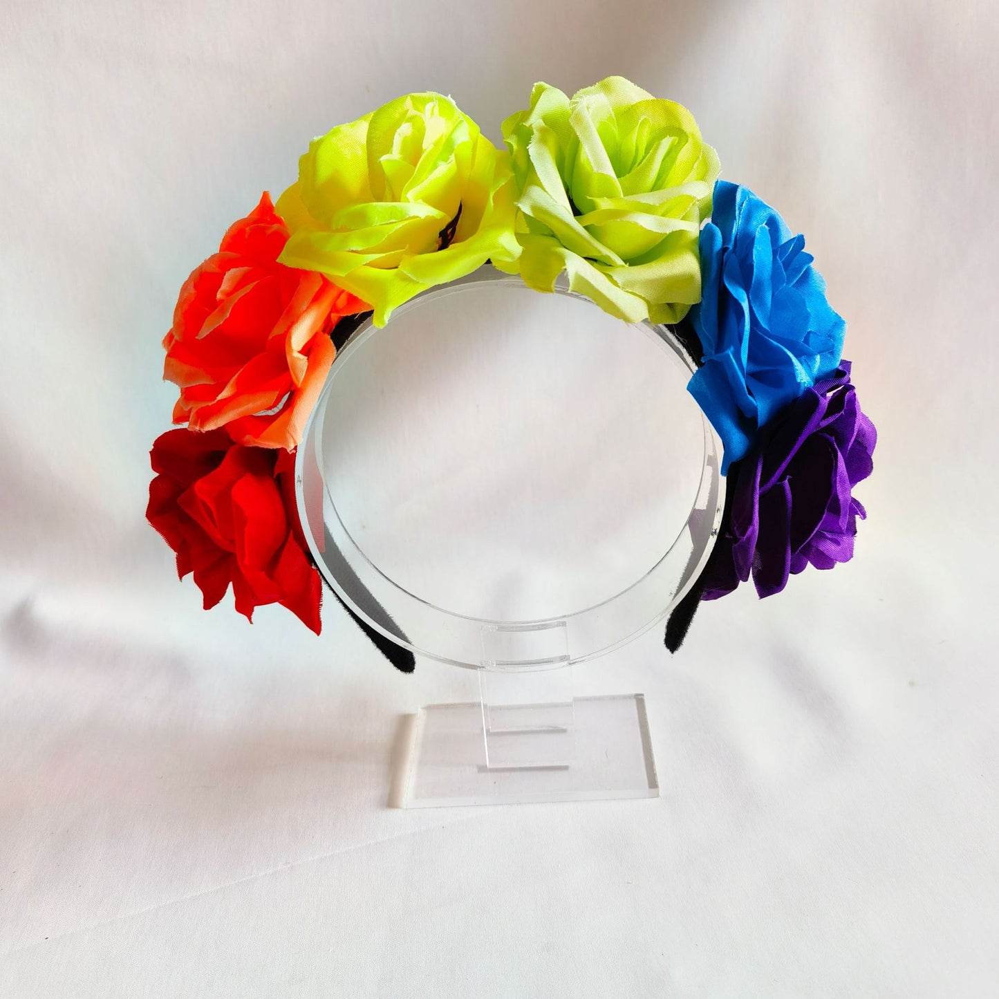 Rainbow Floral Butterfly Resin Headband Hair Accessory