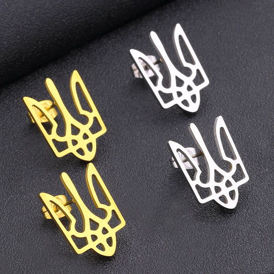 Personalized Geometric Stainless Steel Plated Drop Earrings for Women
